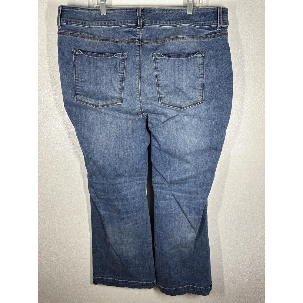 Kut From The Kloth Jeans Womens 22W Blue Ana High Rise Flare Stretch Denim - Picture 2 of 10